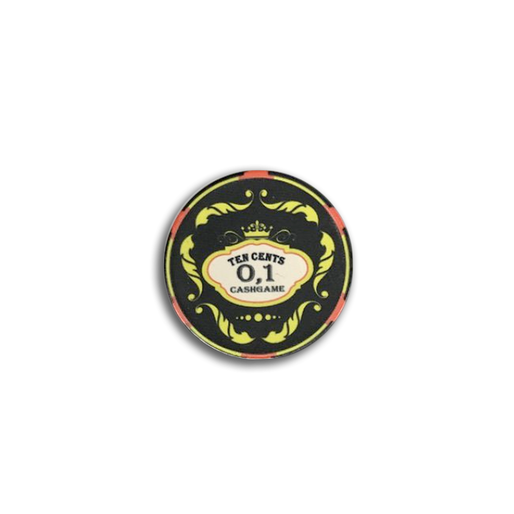 Jeton de poker 0.10 centimes Crown céramique