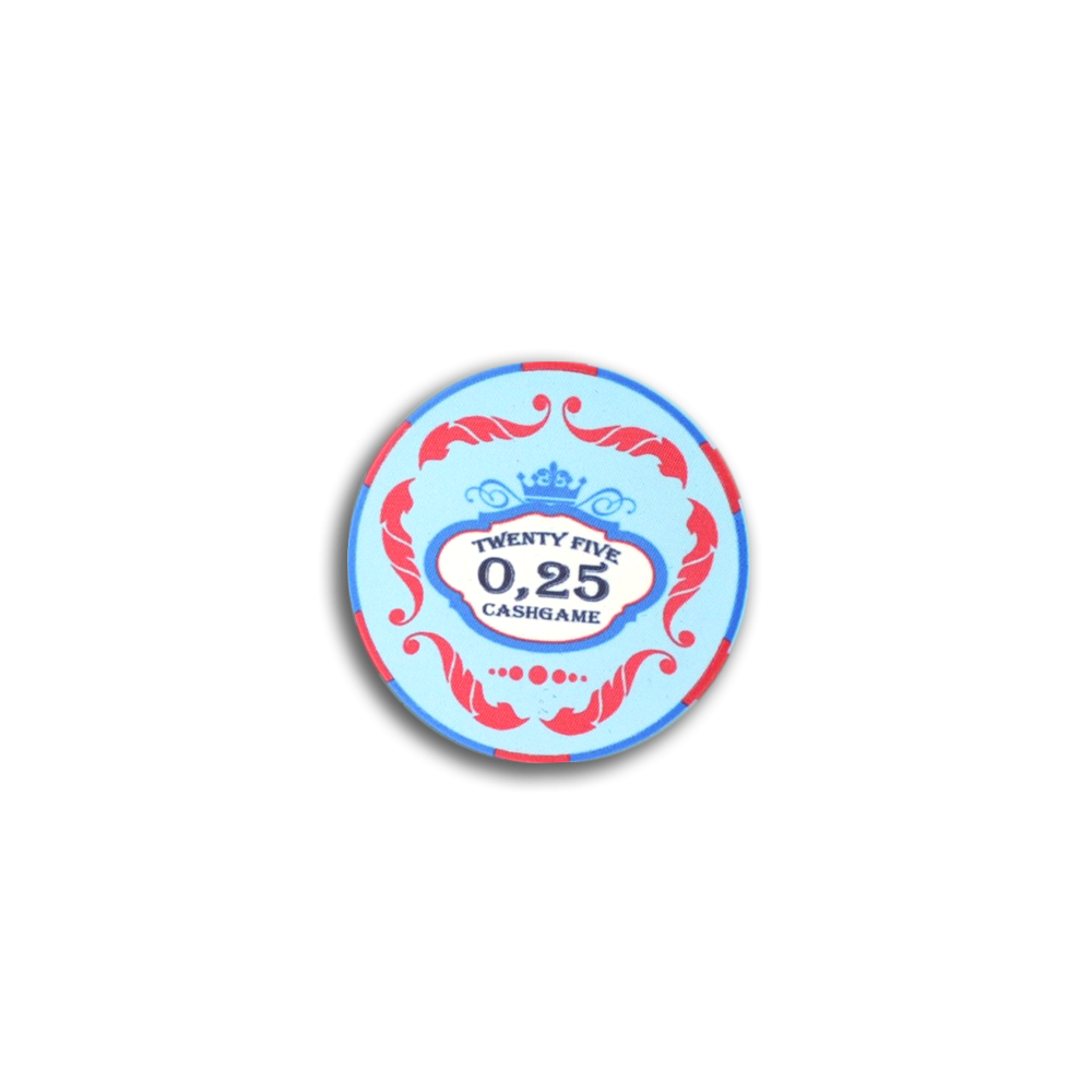 Jeton de poker 0.25 centimes Crown