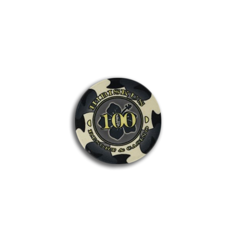 Jeton de poker Hibiskus 100