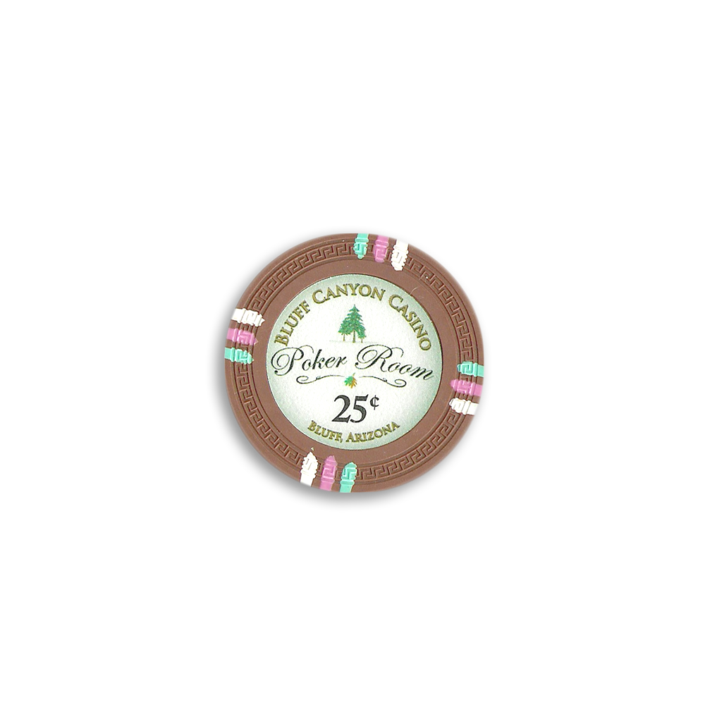 Jeton de poker Bluff Canyon valeur 25 Cents