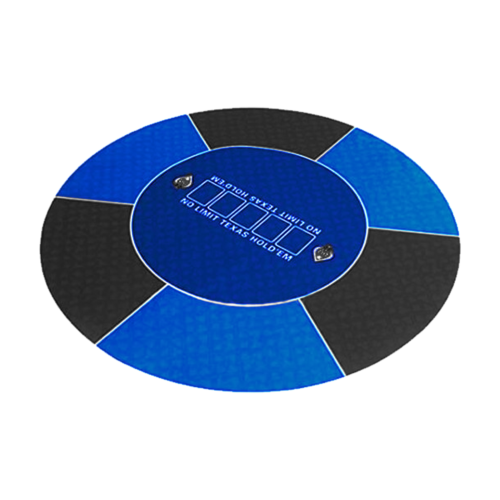 Tapis de Poker Texas rond Bleu 120