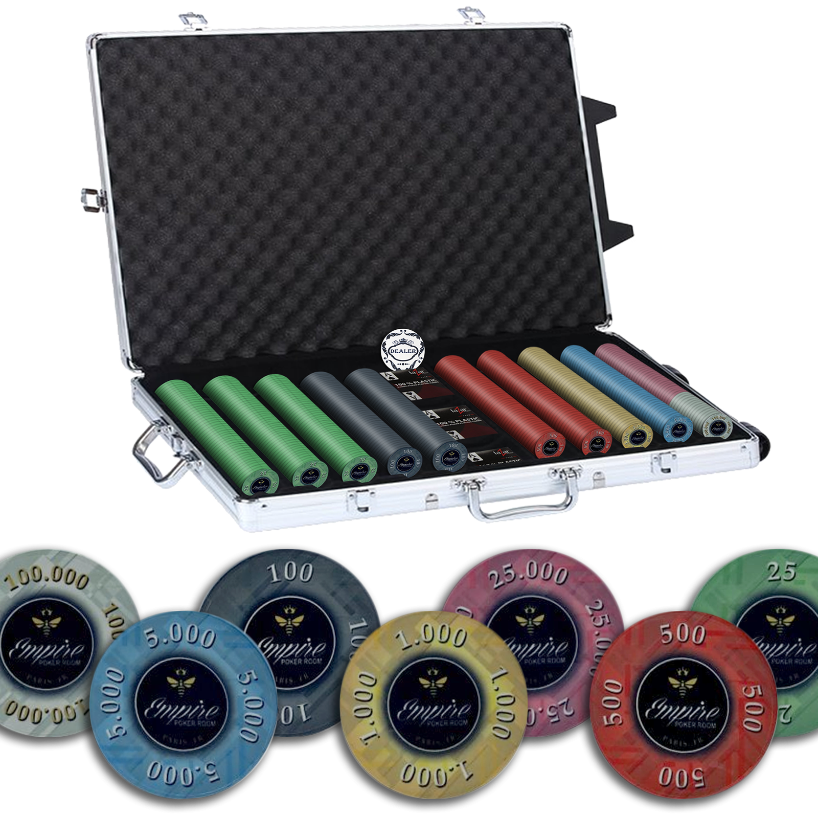 Mallette de Poker Empire 1000 jetons