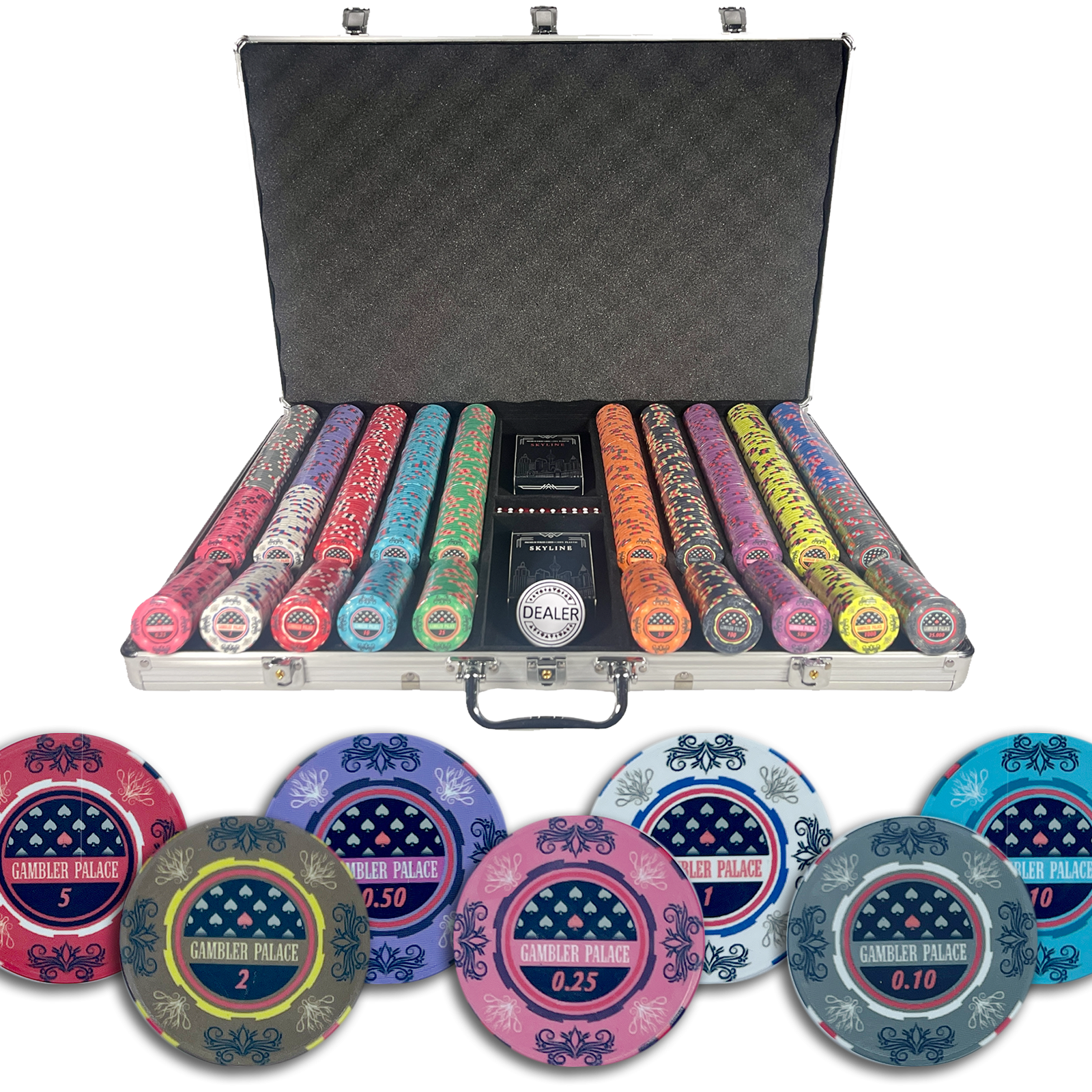 Mallette Poker "Gambler Palace Cash Game 1000 jetons"