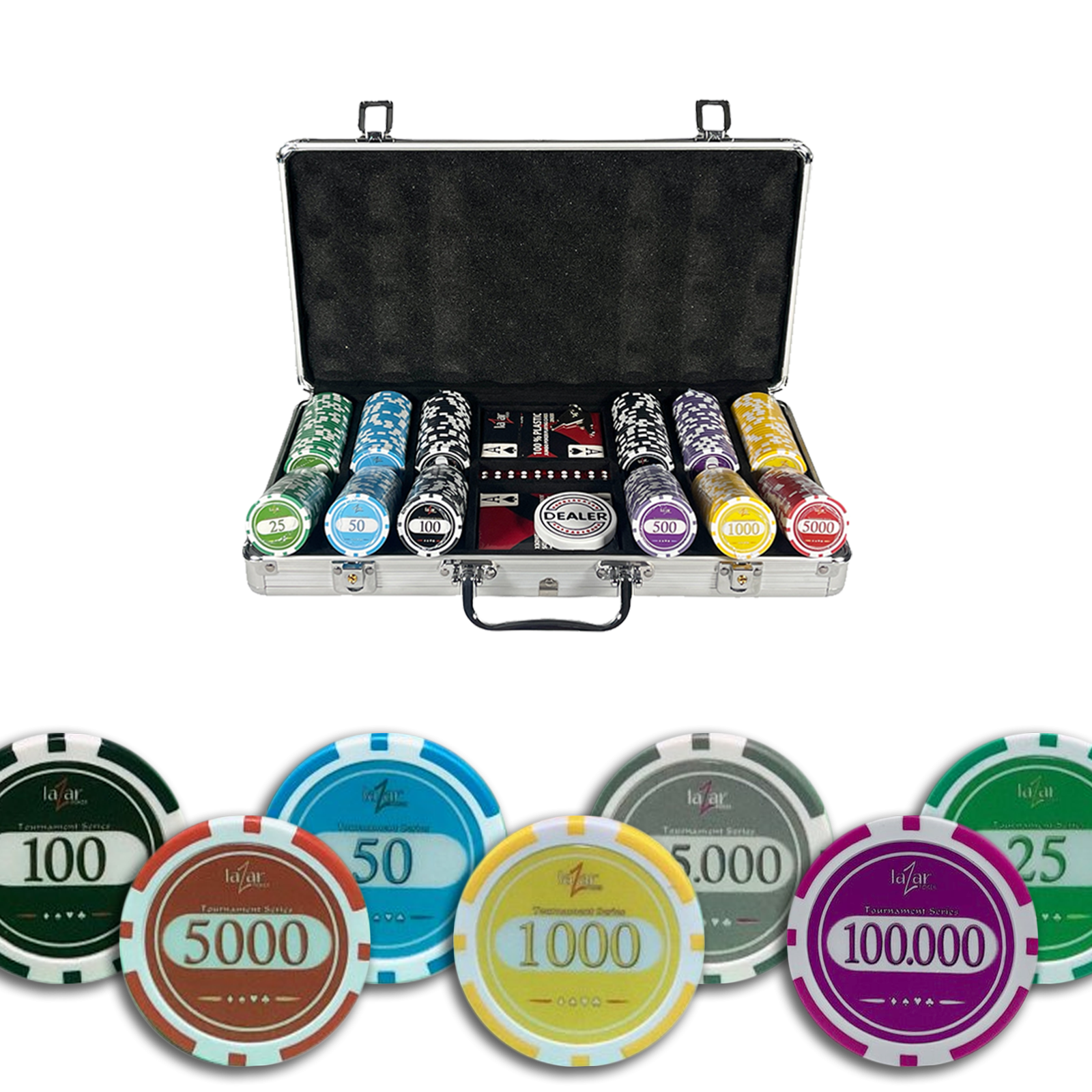 Malette Poker Set Lazar Tournament 300 jetons