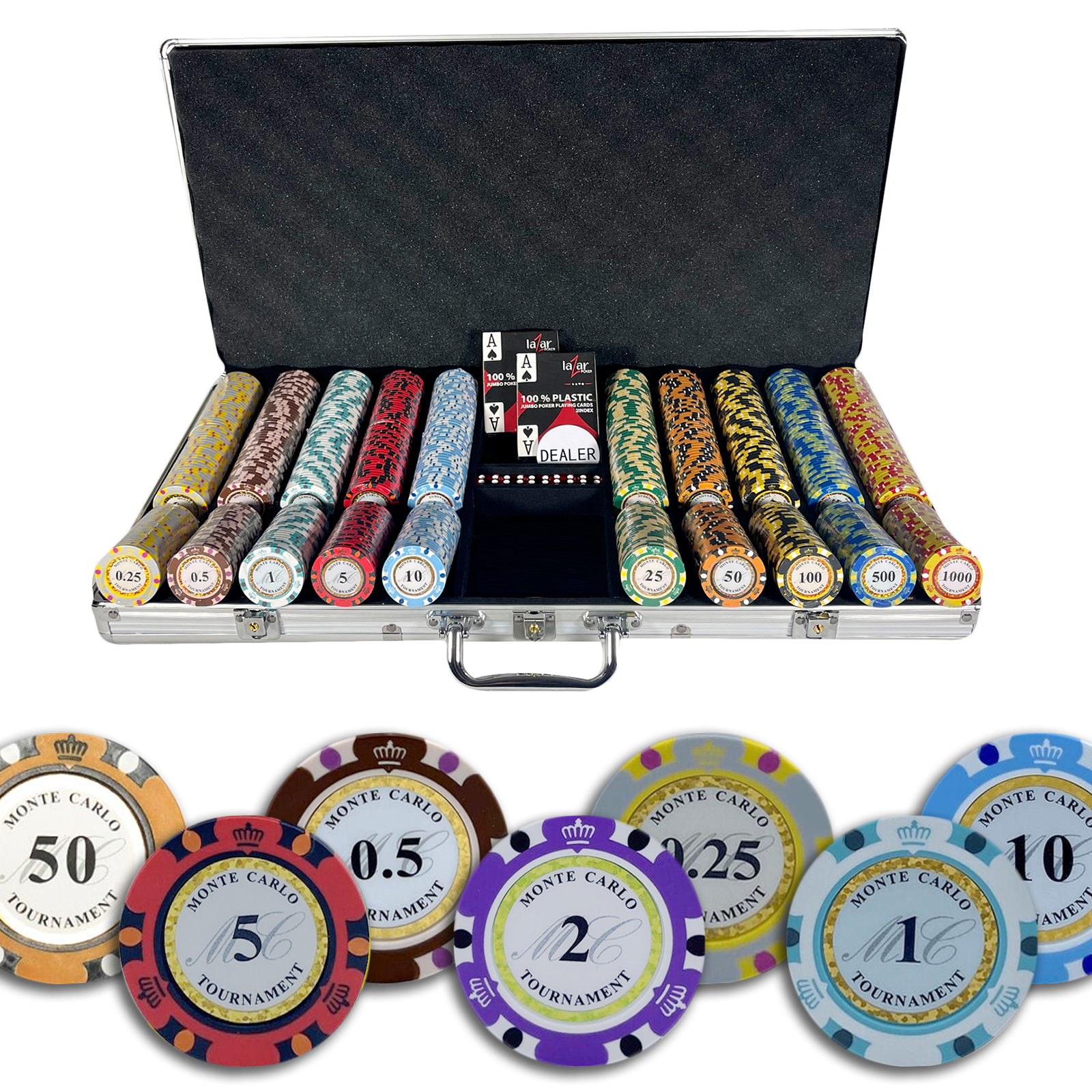 Mallette Poker Monte Carlo Cash Game 750 jetons