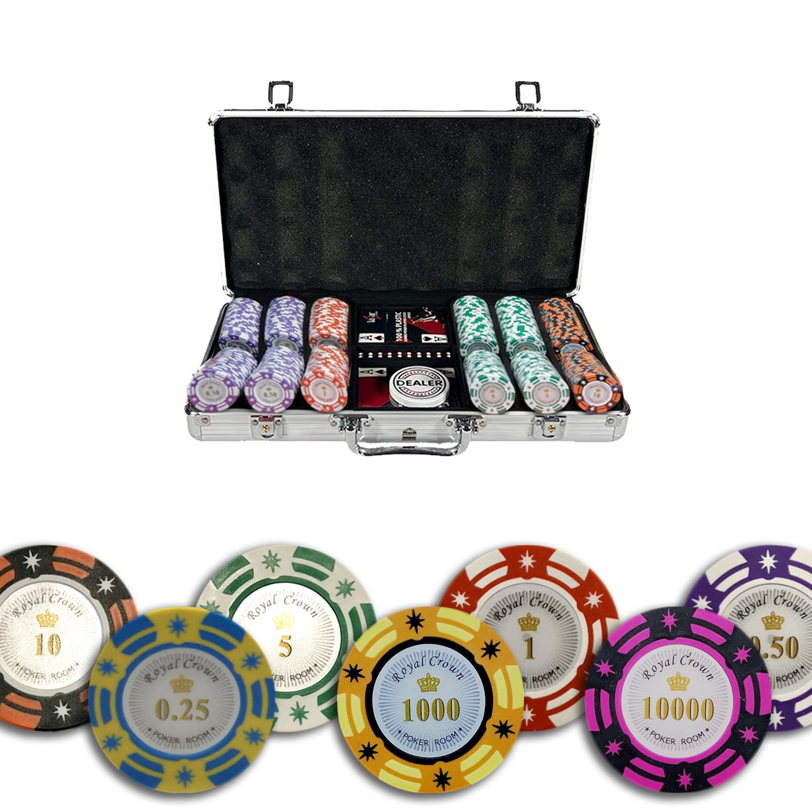 Mallette de poker Royal Crown 300 jetons