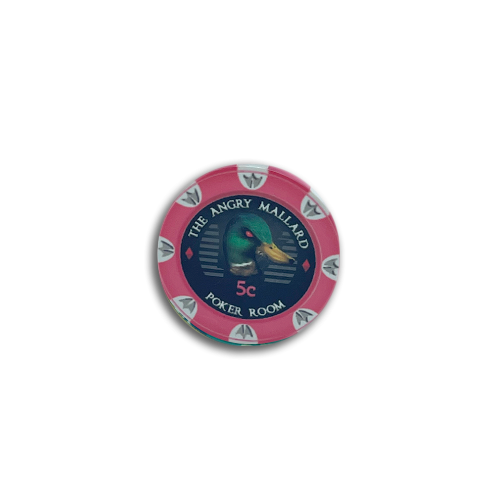 Jeton de poker Angry Mallard Cash Game 5 centimes