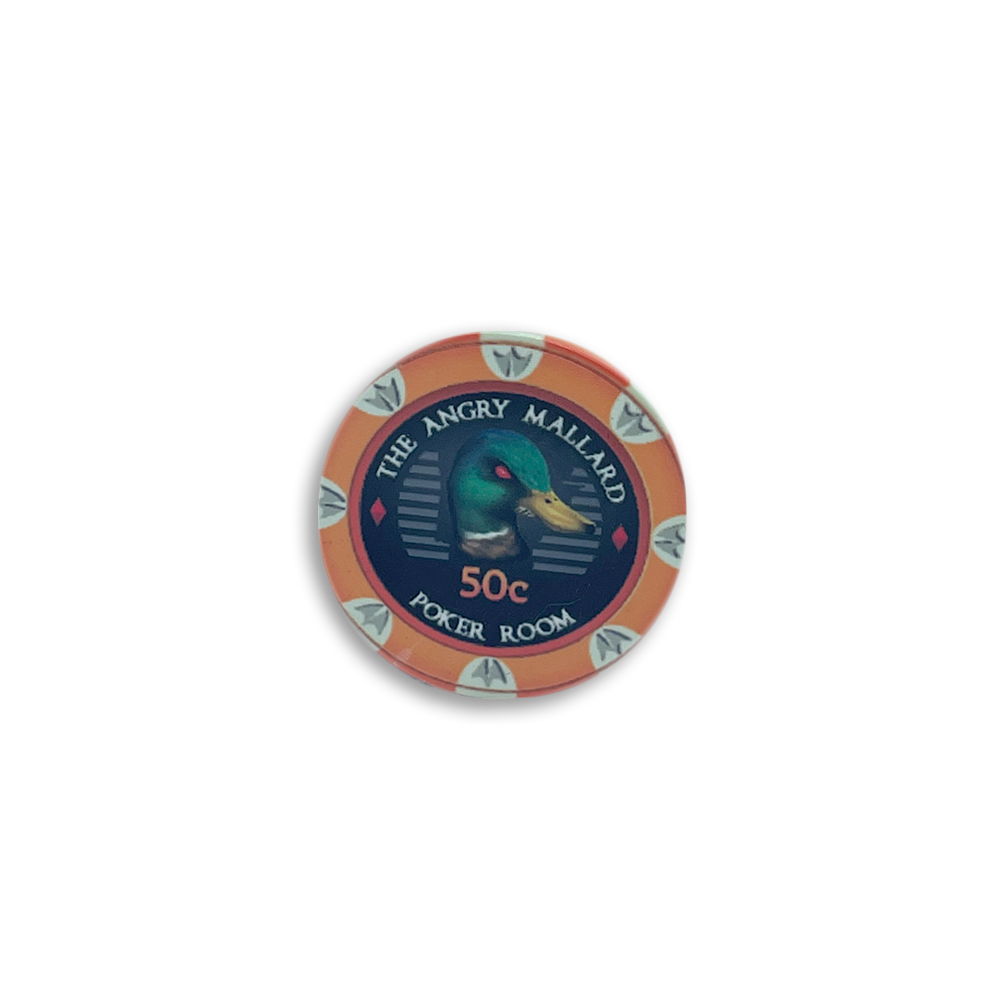 Jeton de poker Angry Mallard Cash Game 50 centimes