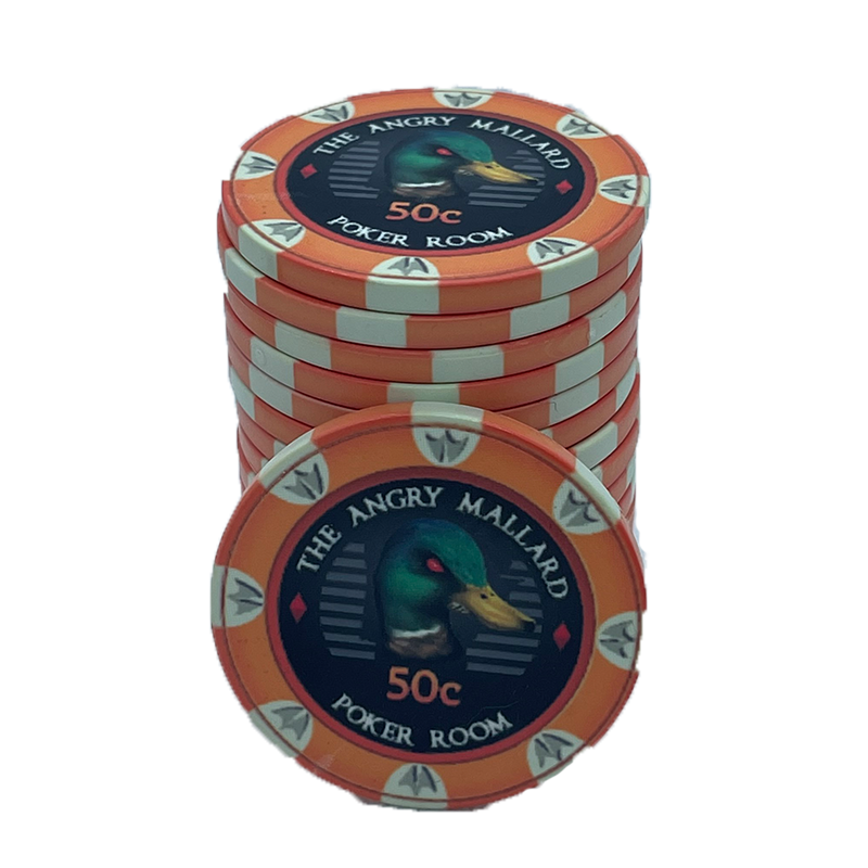 Jeton de poker Angry Mallard Cash Game 50 centimes