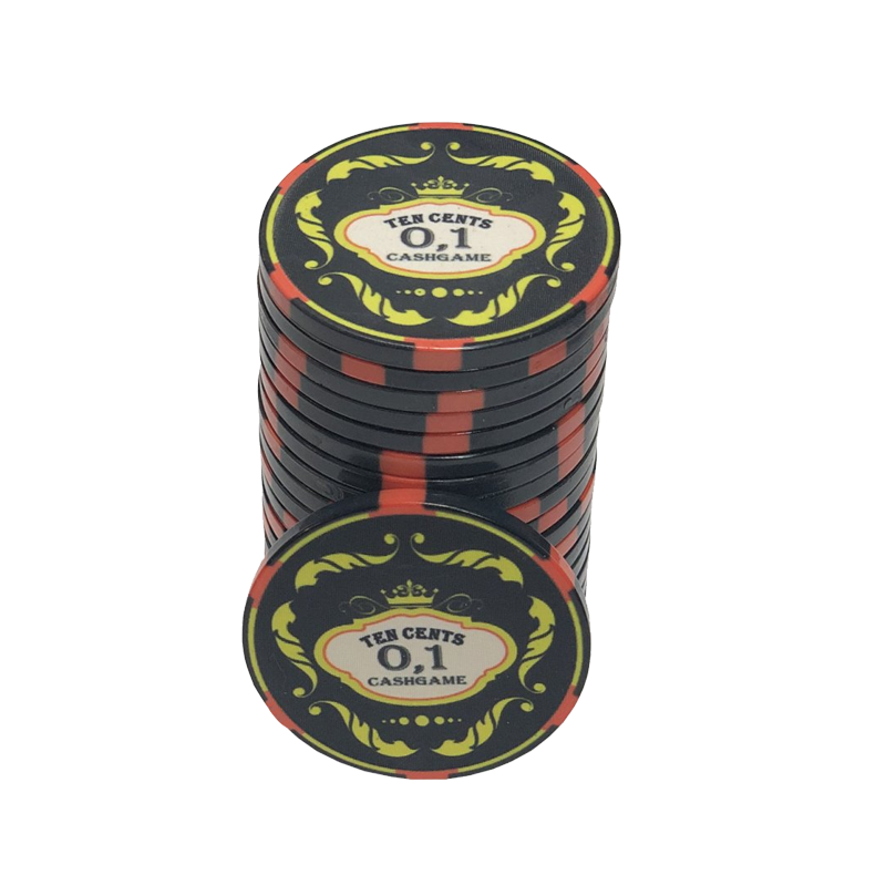 Jeton de poker 0.10 centimes Crown céramique