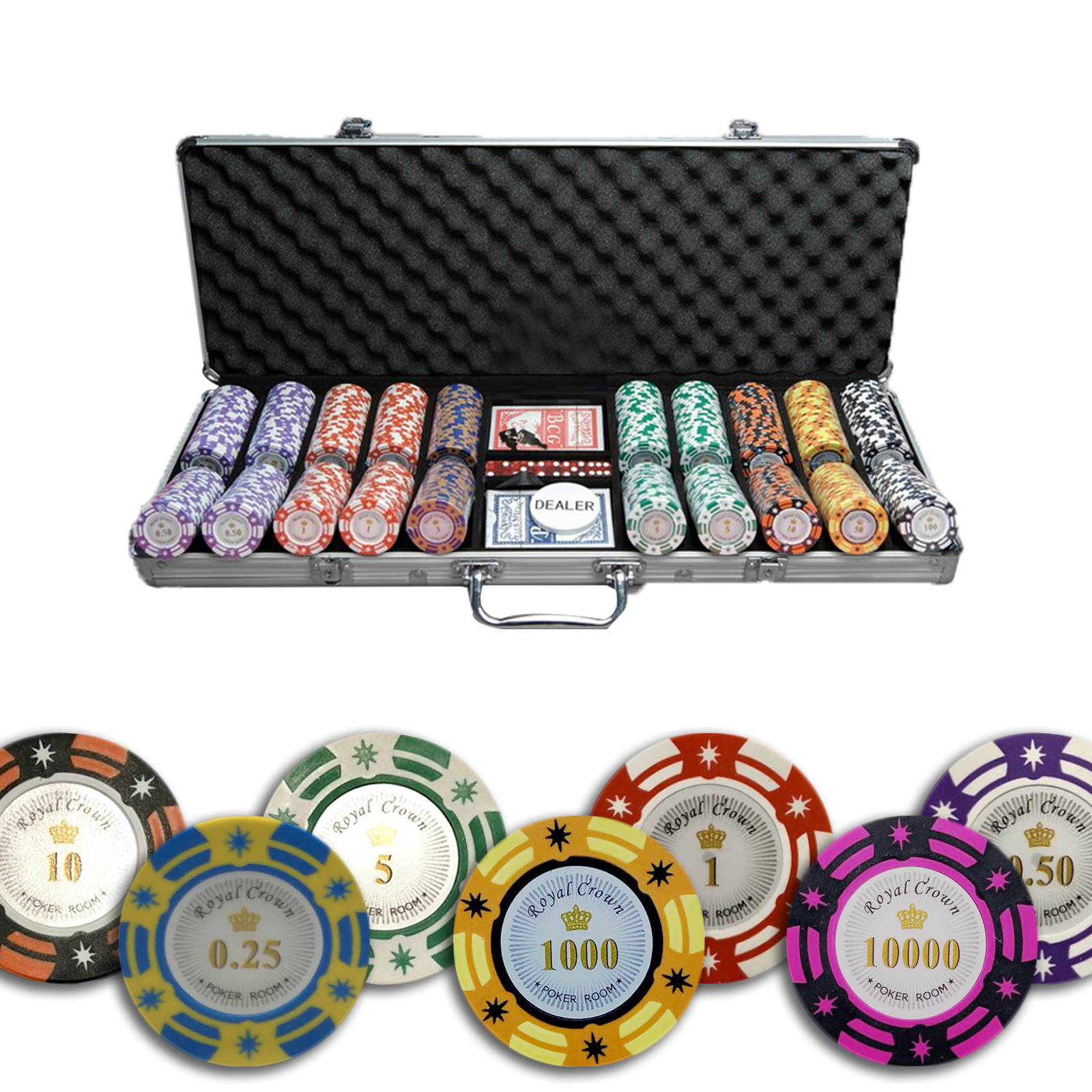 Mallette de Poker Royal Crown 500 jetons
