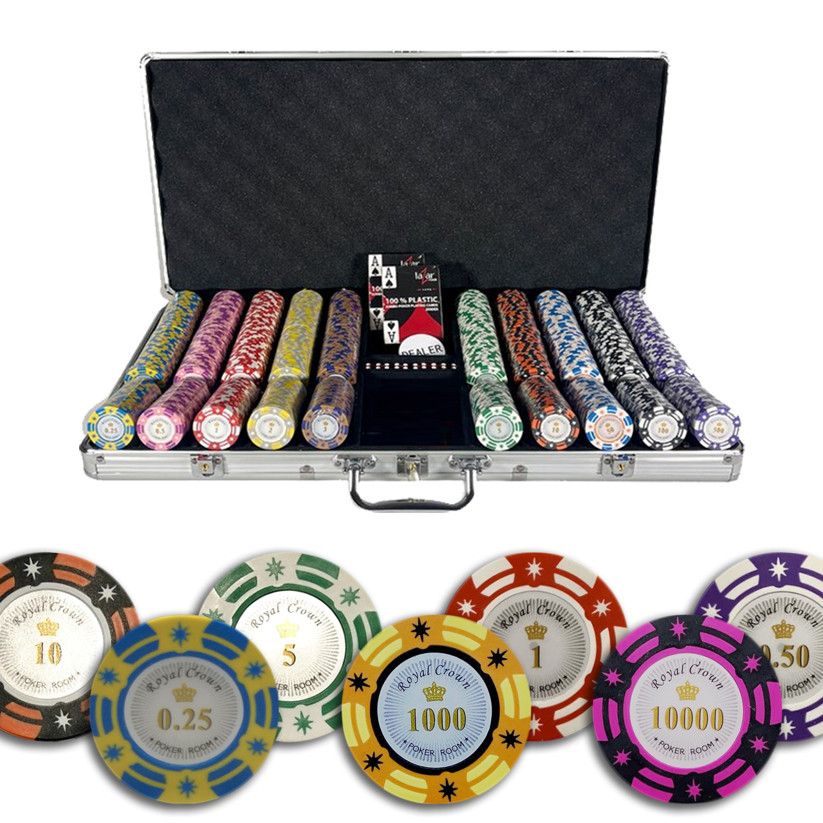 Mallette de Poker Royal Crown 1000 jetons