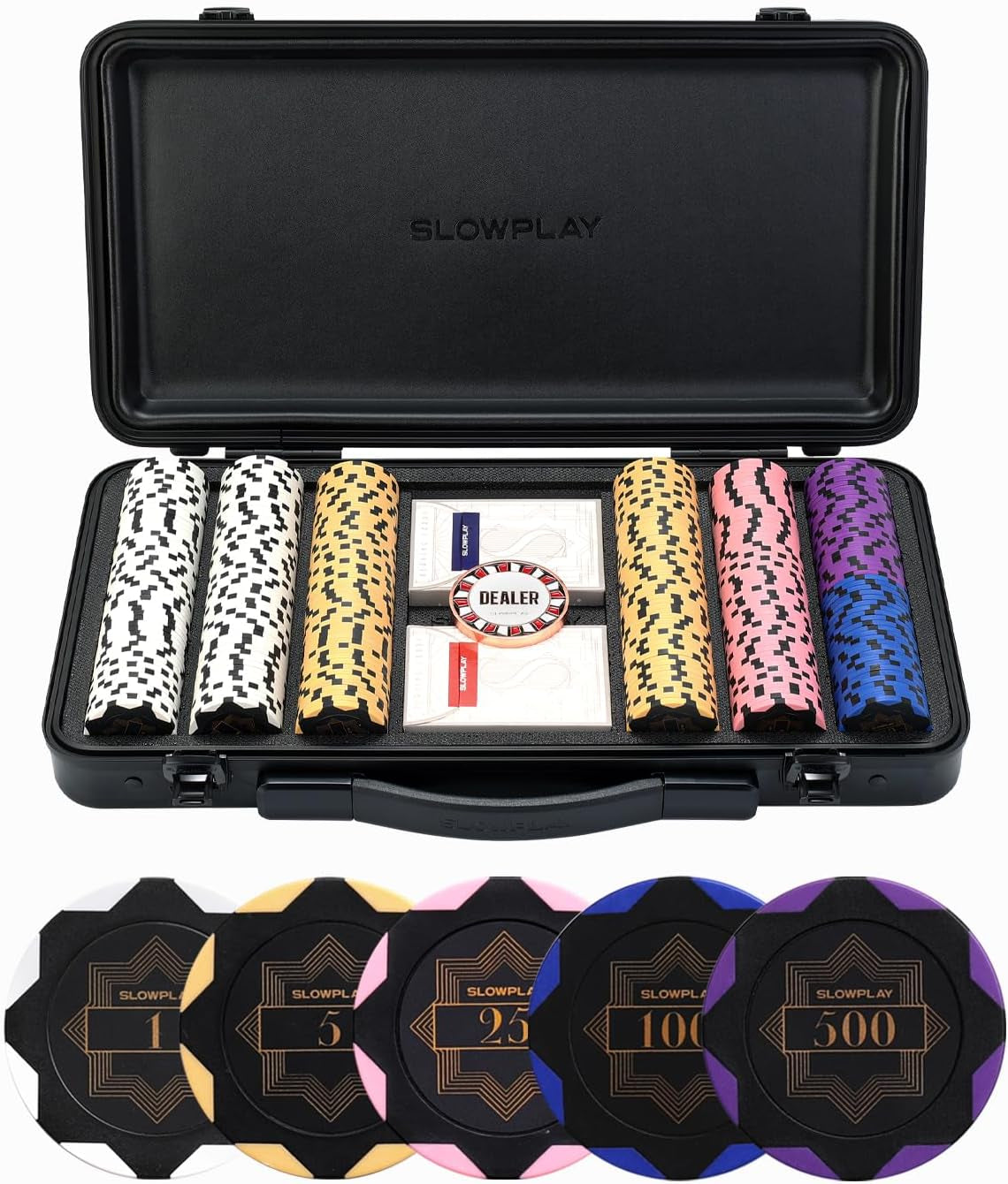 Malette De Poker Texas Holdem, Deluxe Coffret De Poker