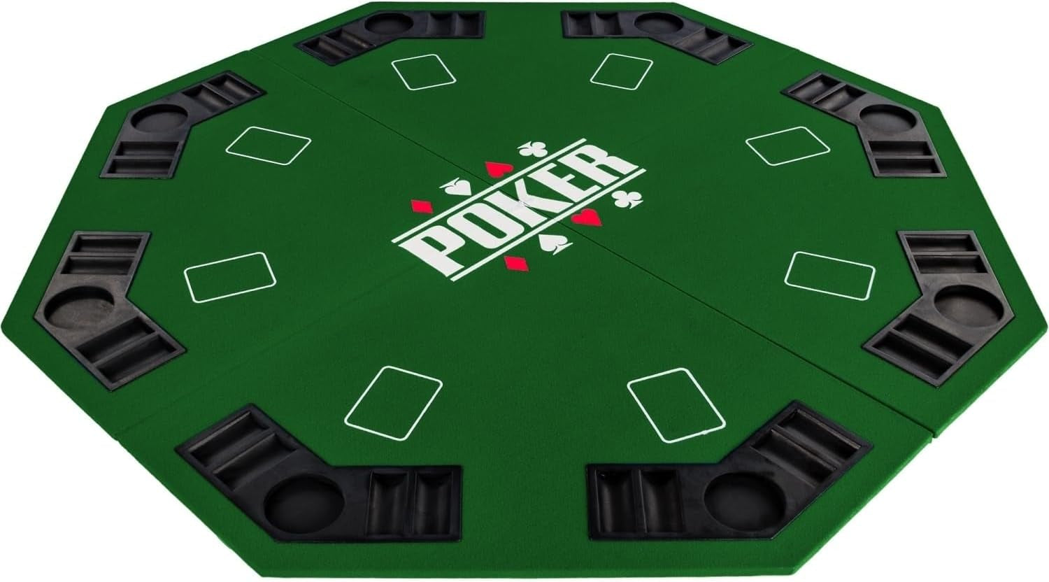 Dessus de table de poker pliable 8 joueurs