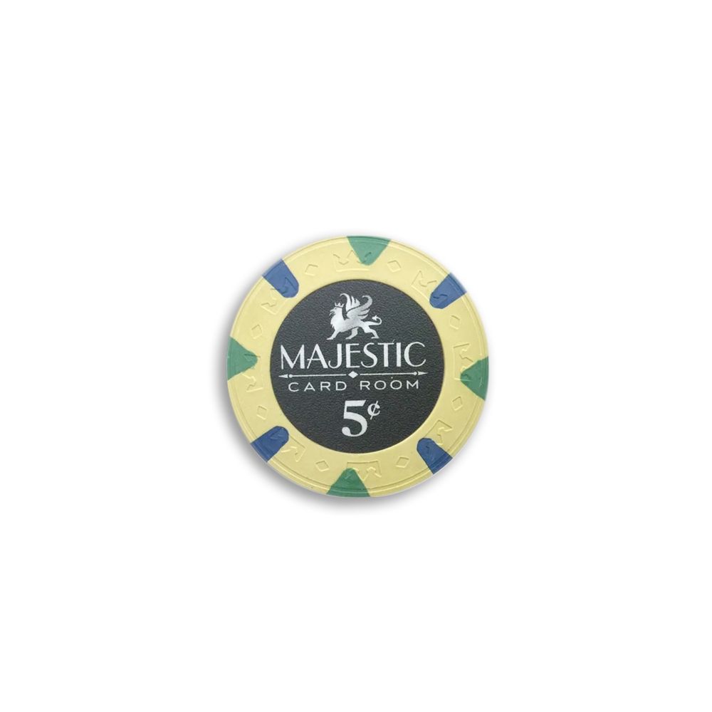 Jeton de poker Majestic 5 centimes