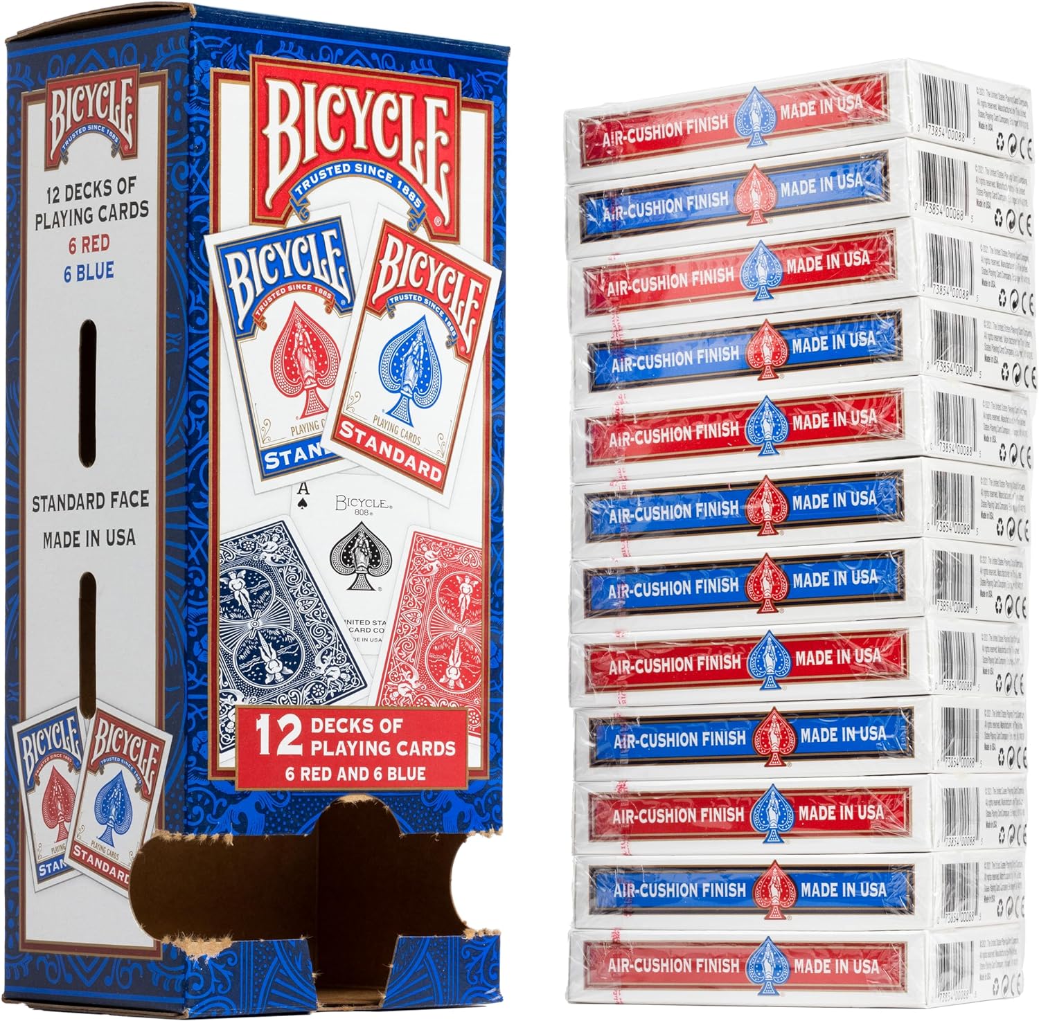 Cartouche de 12 paquets cartes bicycle