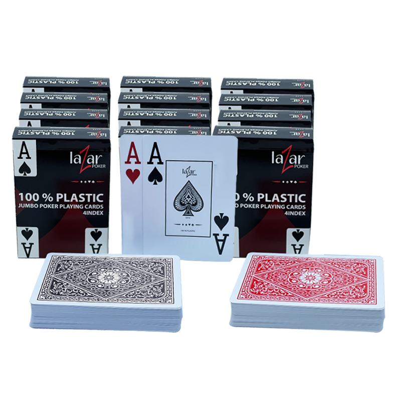 Carte de poker Lazar 1070 Plastic 2 Index 12pcs