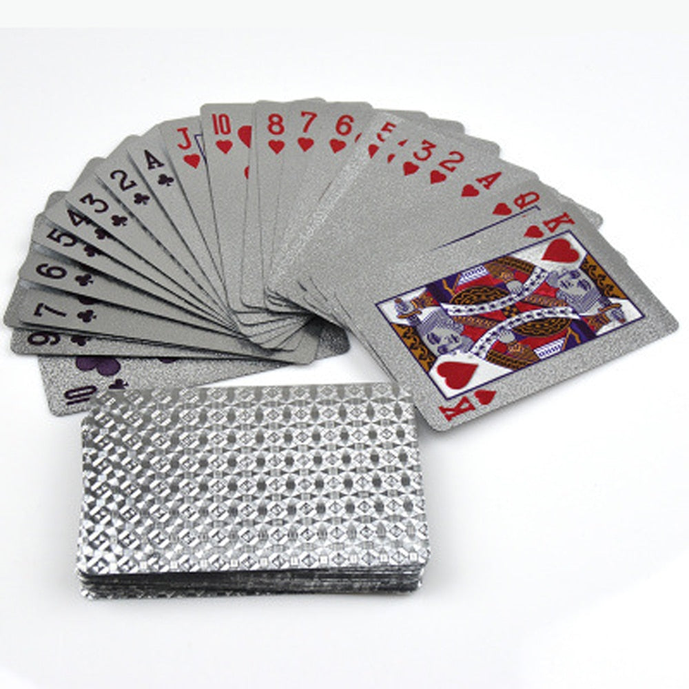 Cartes de Poker en argent