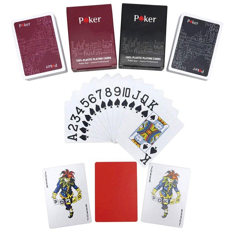 Cartes de poker en plastique