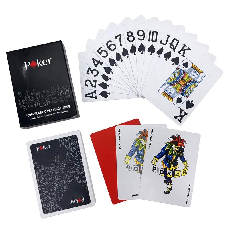 Cartes de poker en plastique