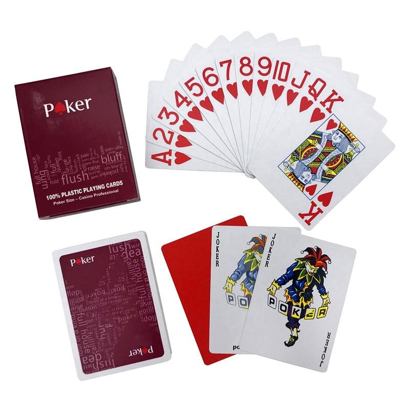 Cartes de poker en plastique