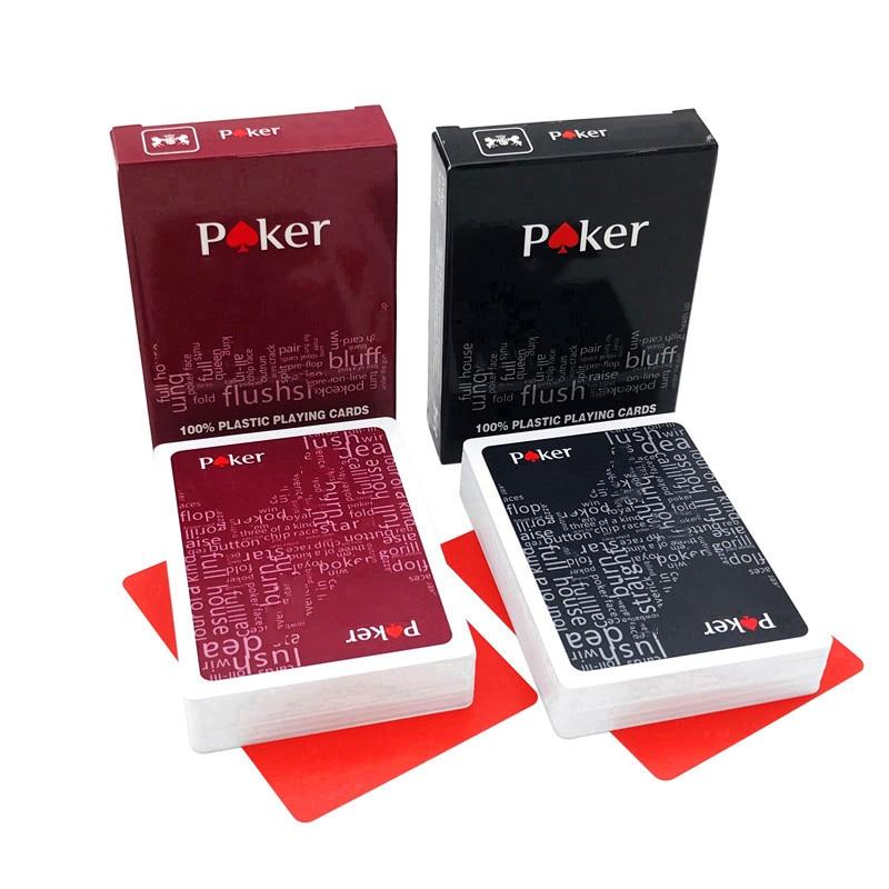 Cartes de poker en plastique