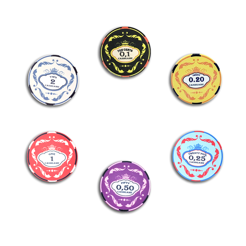 Jeton de Poker Chips Set Ceramic Crown 300 jetons