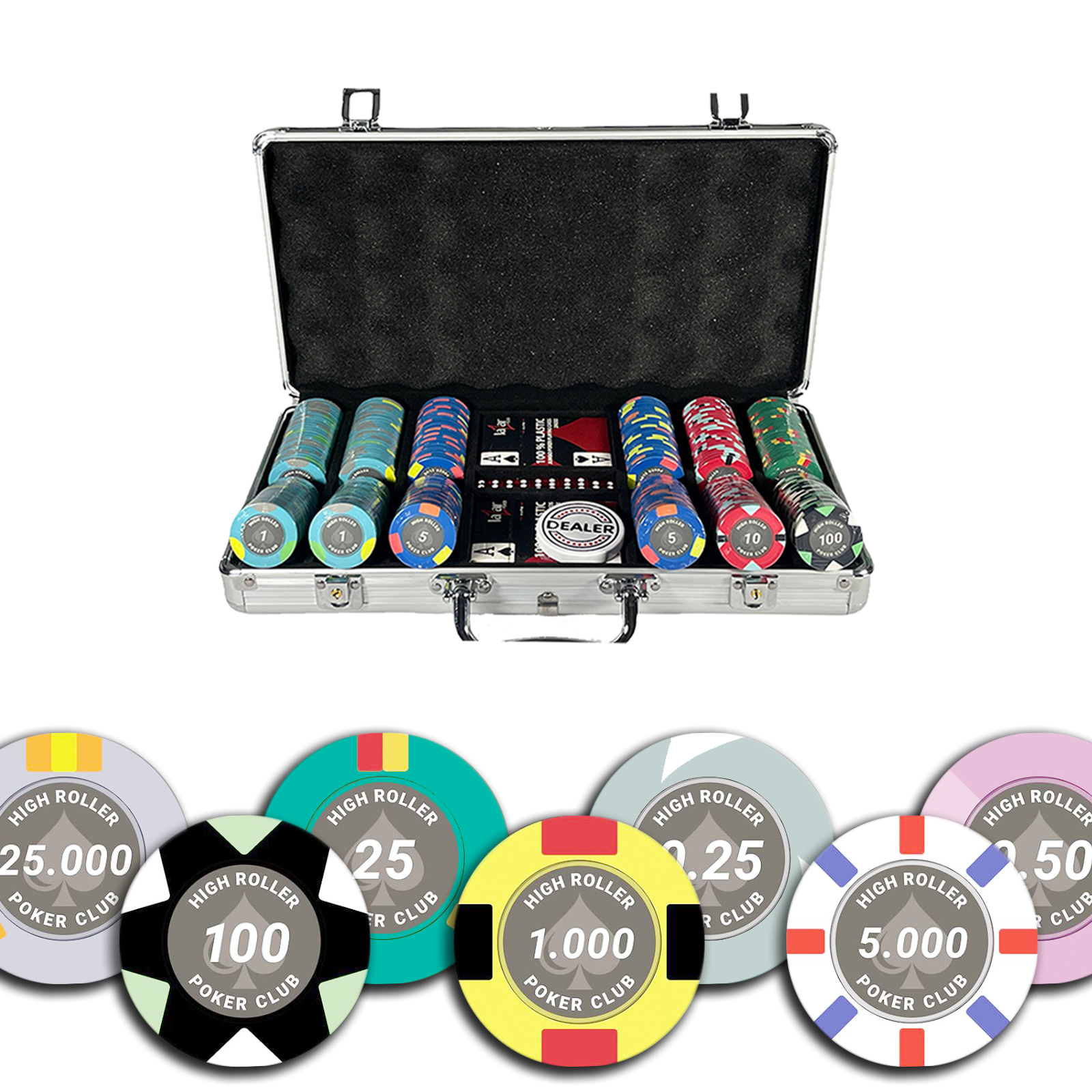 Mallette De Poker High Roller Poker Club 300 Jetons