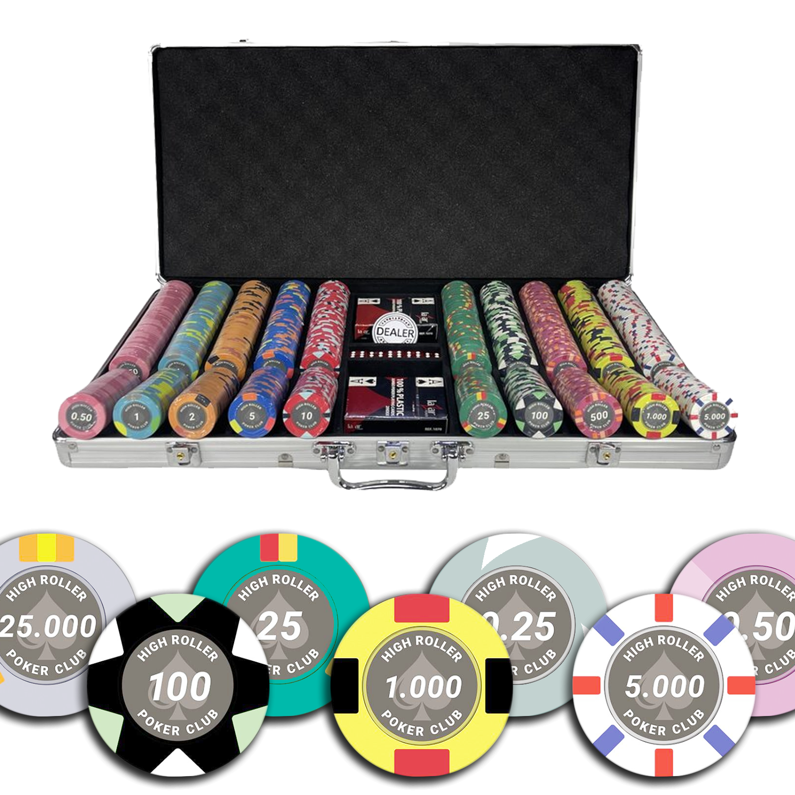 Mallette De Poker High Roller Poker Club 750 jetons