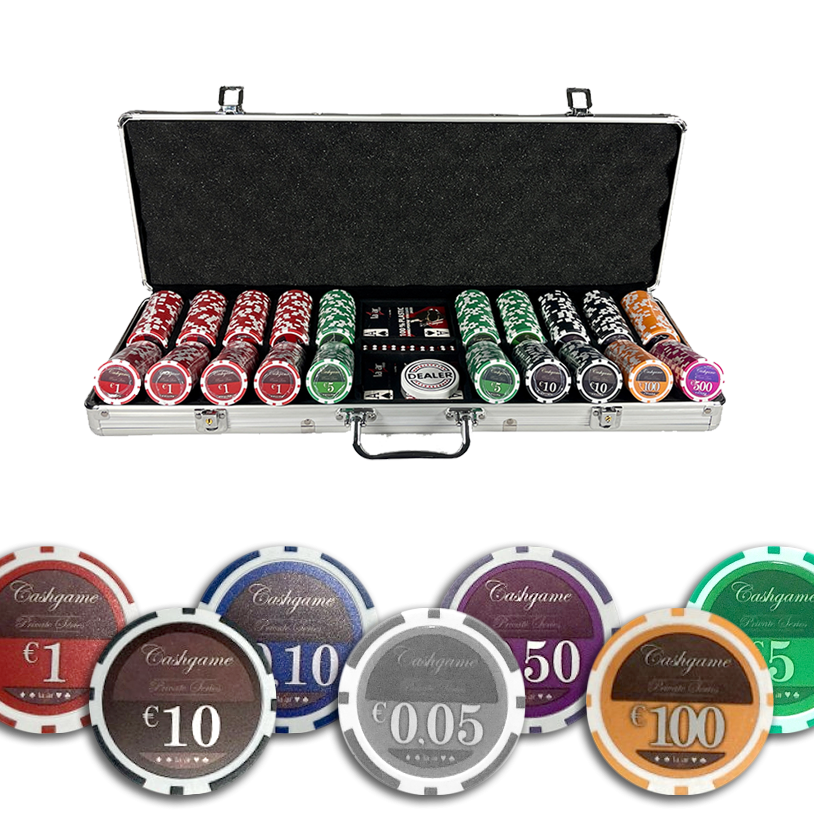 Malette Poker Set Lazar Cash Game 500 Jetons