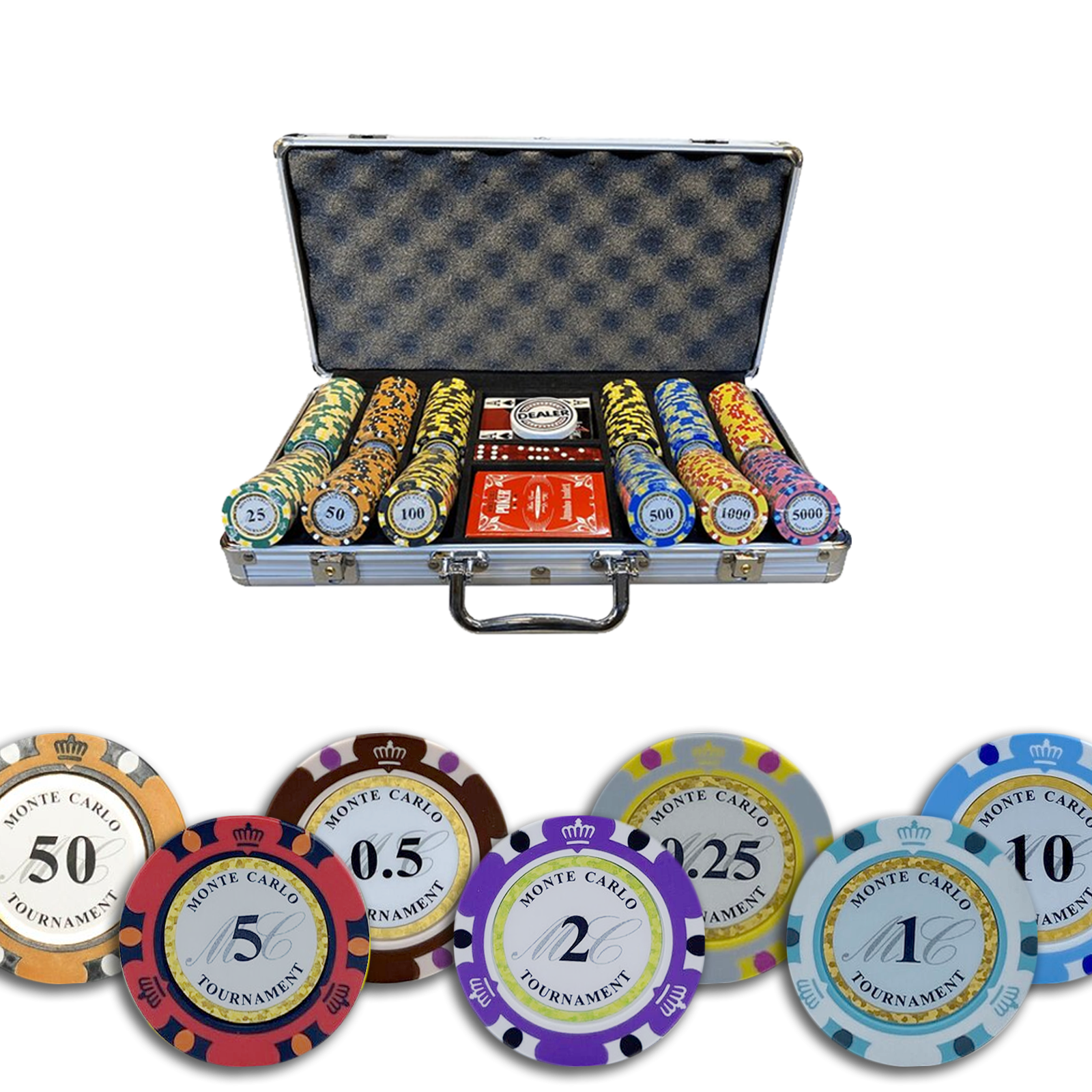 Pack cadeau mallette et tapis de Poker Monte Carlo 300