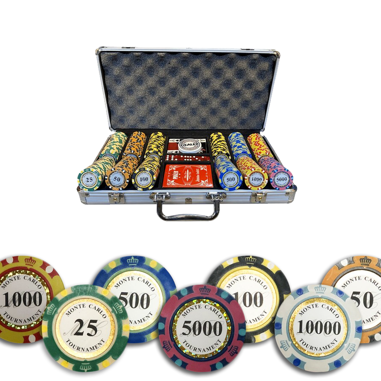 Mallette de Poker Monte Carlo Tournois 300 jetons