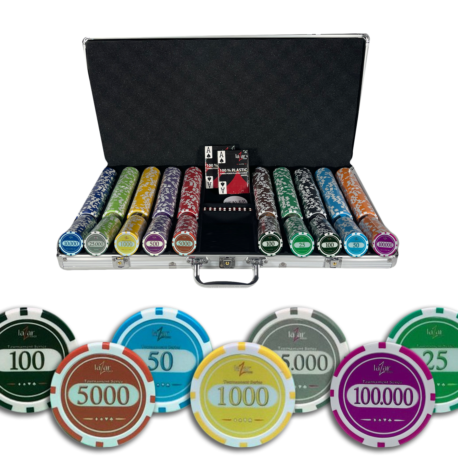 Malette Poker Set Lazar Tournament 750 jetons