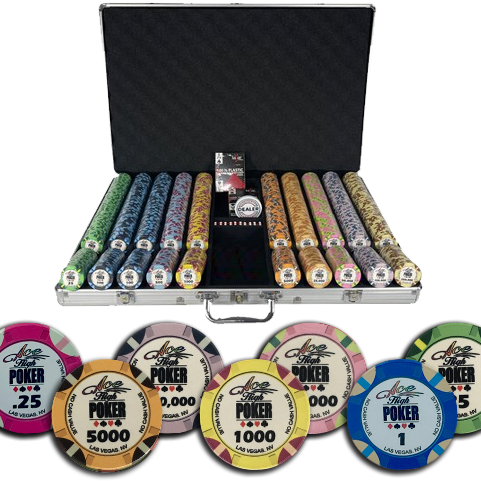 Mallette de Poker WSOP Ace High 1000 jetons