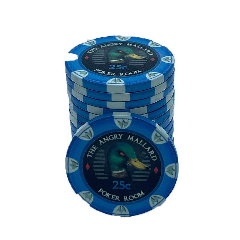 Jeton de poker Angry Mallard Cash Game 25 centimes