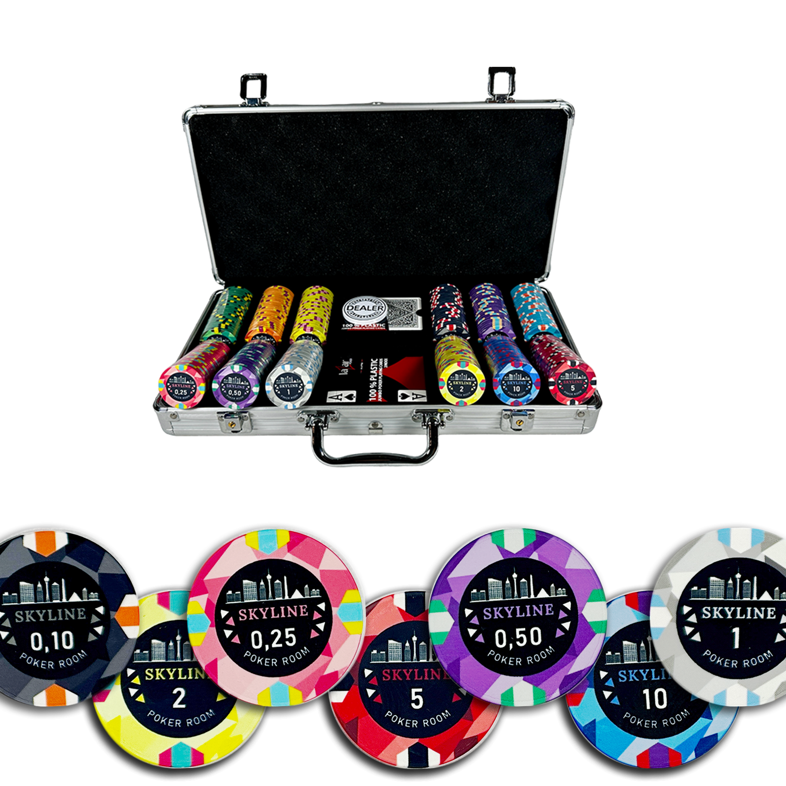 malette de Poker Skyline Cash Game 300 jetons