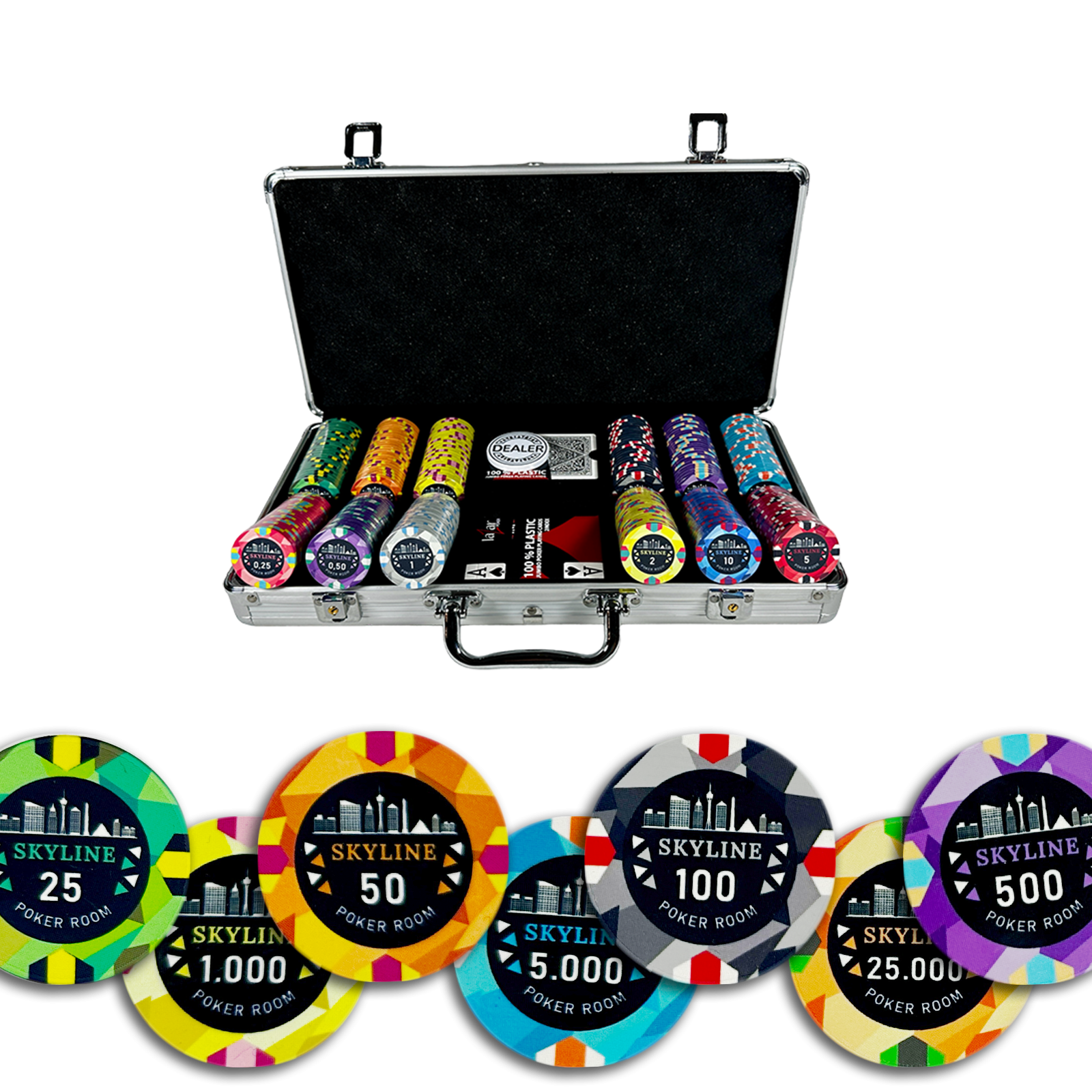 Mallette de Poker Skyline Tournament 300 Jetons