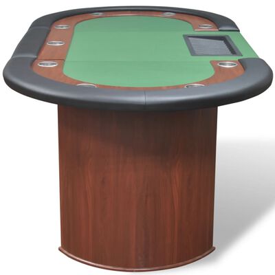 Table de poker espace croupier Vert