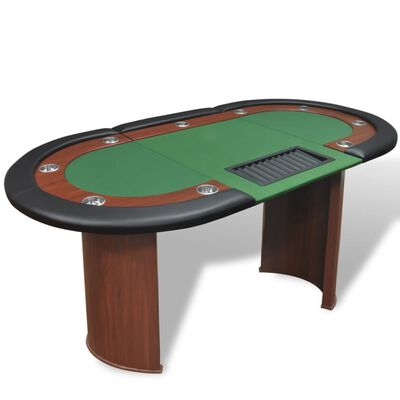 Table de poker espace croupier Vert