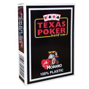 MODIANO "TEXAS POKER HOLD EM" - JEU DE 55 CARTES 100% PLASTIQUE – FORMAT POKER - 2 INDEX JUMBO